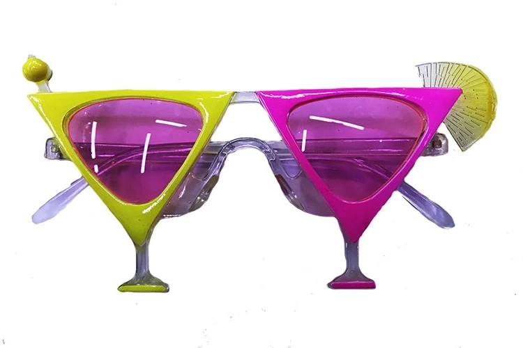 Nessiworld Sarı Pembe Renk Martini Parti Gözlüğü