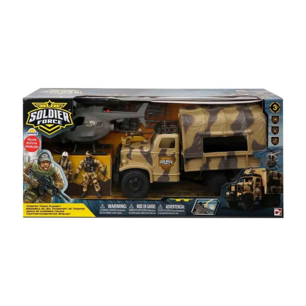 Nessiworld Sesli ve Işıklı Soldier Force Askeri Kamyon Oyun Seti