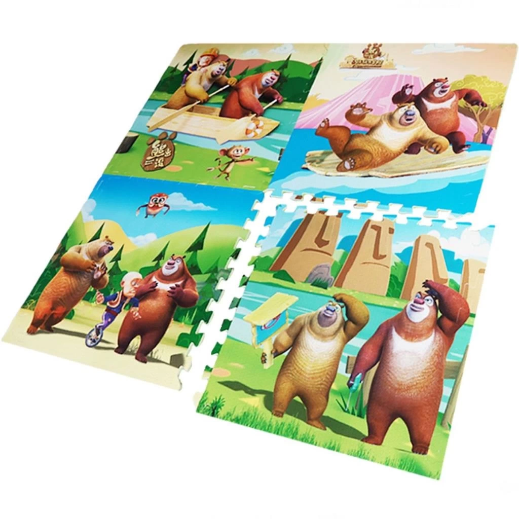 Nessiworld  Sevimli Ayıcıklar Eva Puzzle Yer Matı 120x120 Cm Oyun Matı 12 mm Kalınlık