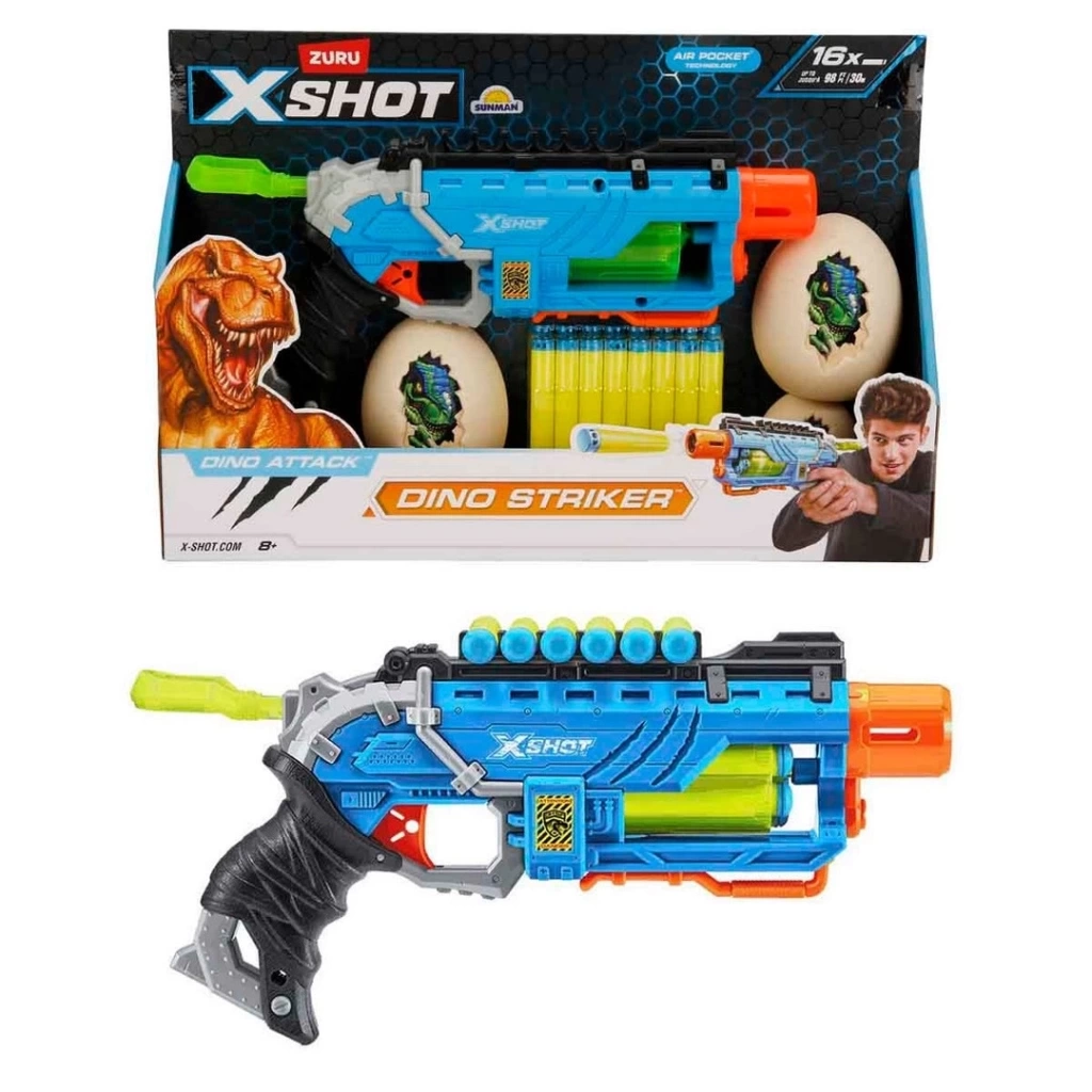 Nessiworld Silah Sünger Atan Dino Attack Dino Striker S1 16 Mermi