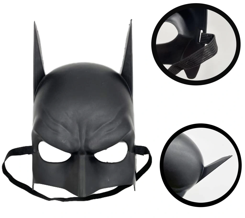 Nessiworld Siyah Renk Çocuk Boy Arkadan Lastikli Batman Maskesi A Kalite  20x14 cm