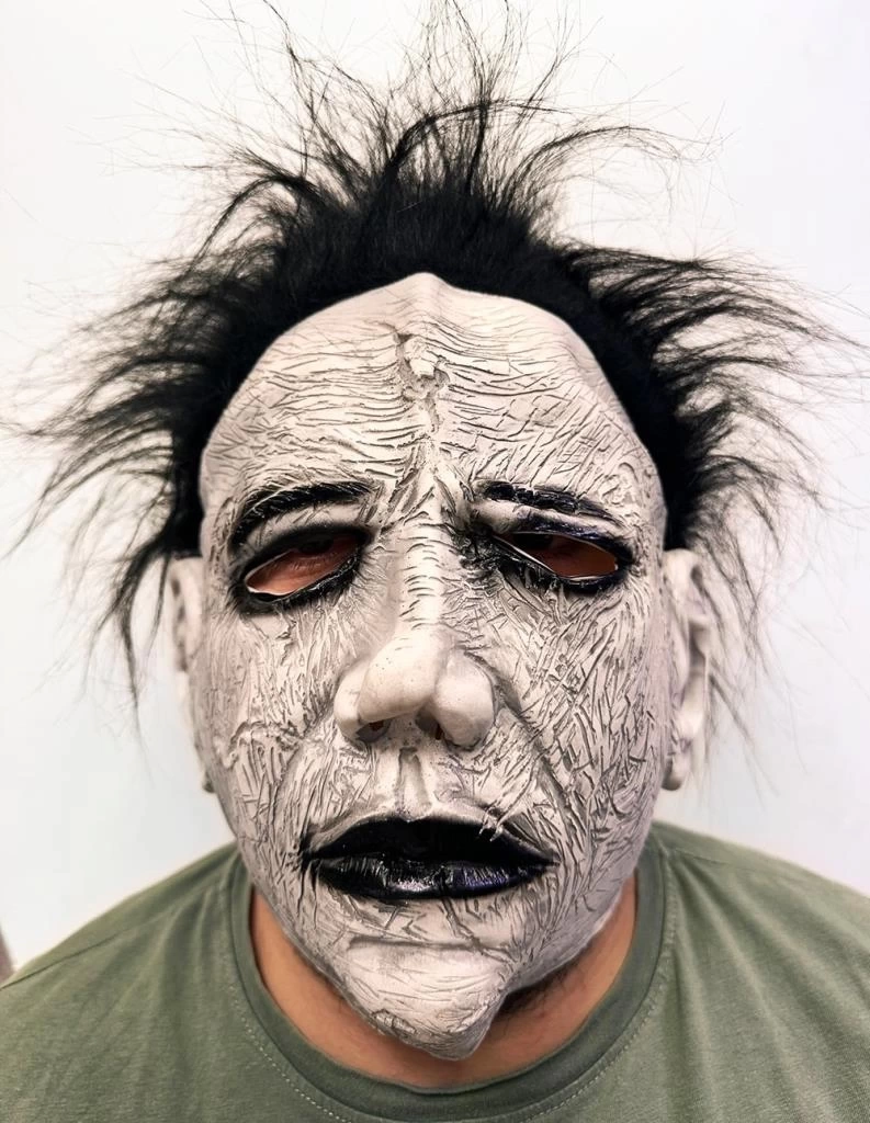 Nessiworld Siyah Saçlı Michael Myers Lateks Yüze Tam Yapışan Et Maske Korku Maskesi