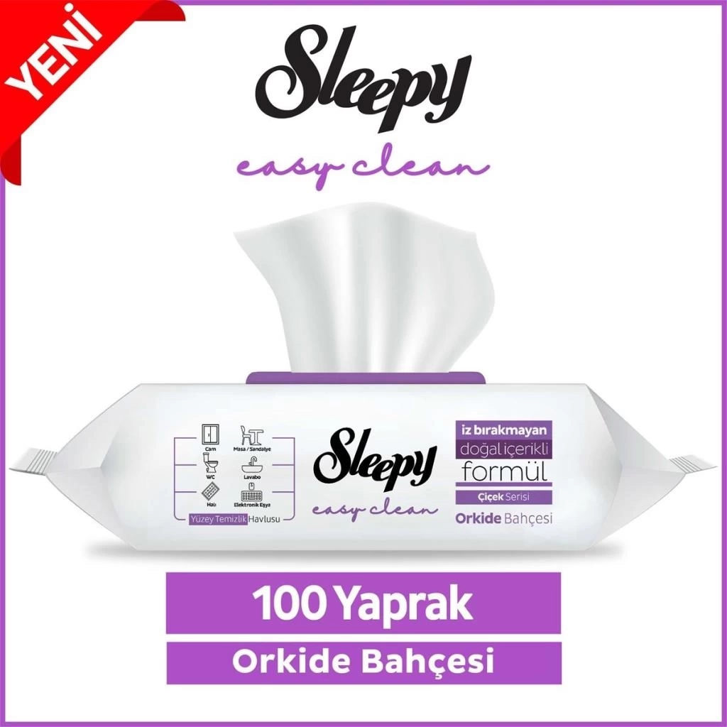 Nessiworld Sleepy Yüzey Temizlik Havlusu 100 Adet Orkide