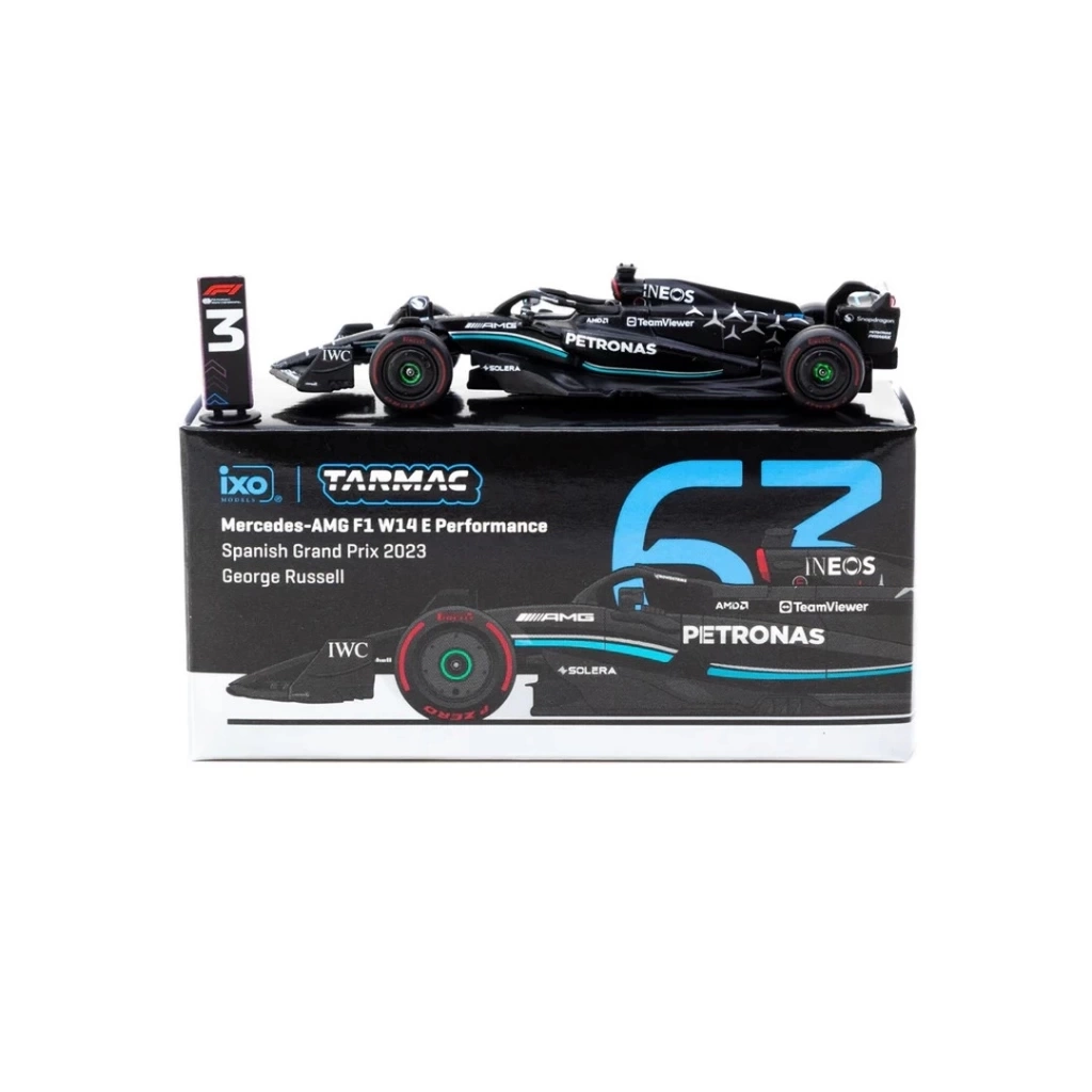 Nessiworld  Tarmac Works X iXO Models 1/64 Mercedes-AMG F1 W14 E Performance Spanish Grand Prix 2023 #63
