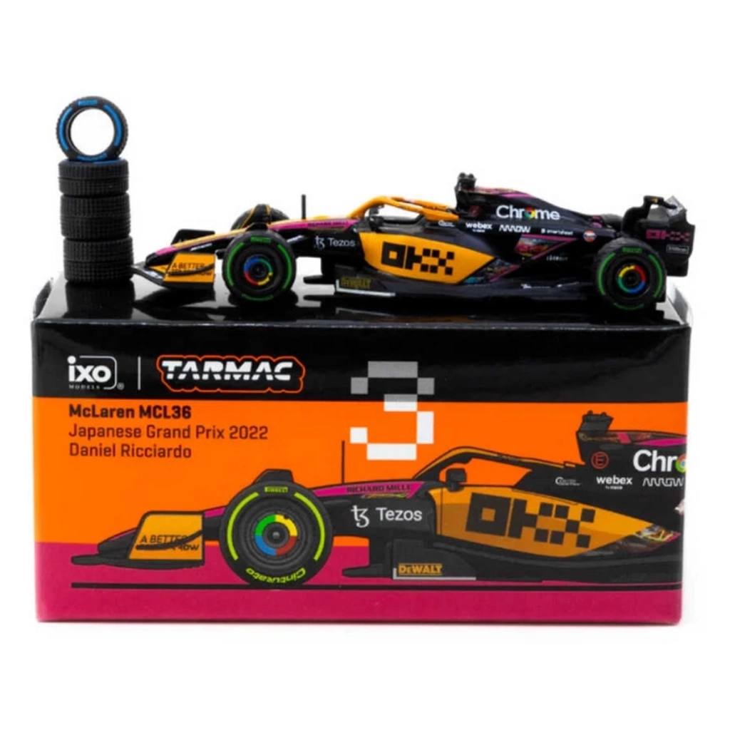 Nessiworld Tarmac Works 1/64 McLaren MCL36 Japanese Grand Prix 2022 Daniel Ricciardo #3 - GLOBAL64