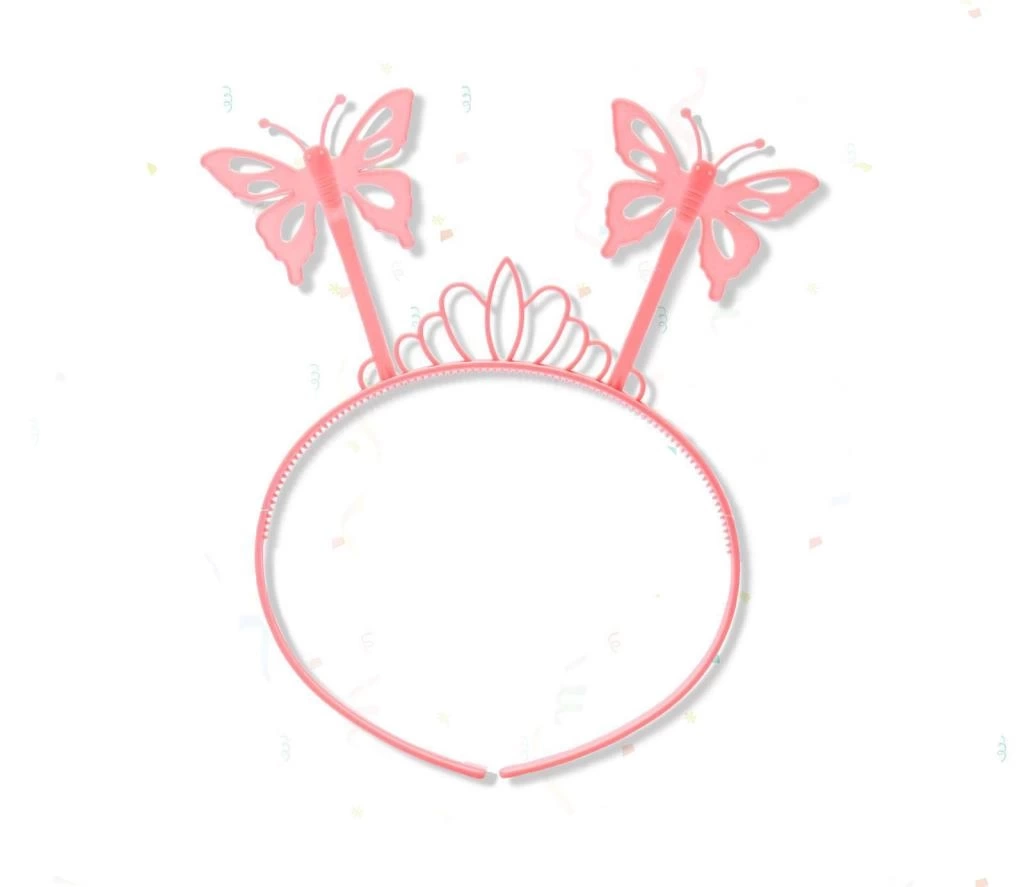 Nessiworld  Toz Pembe Renk Kelebek Kanadı Tacı ve Sopası 50x37 cm