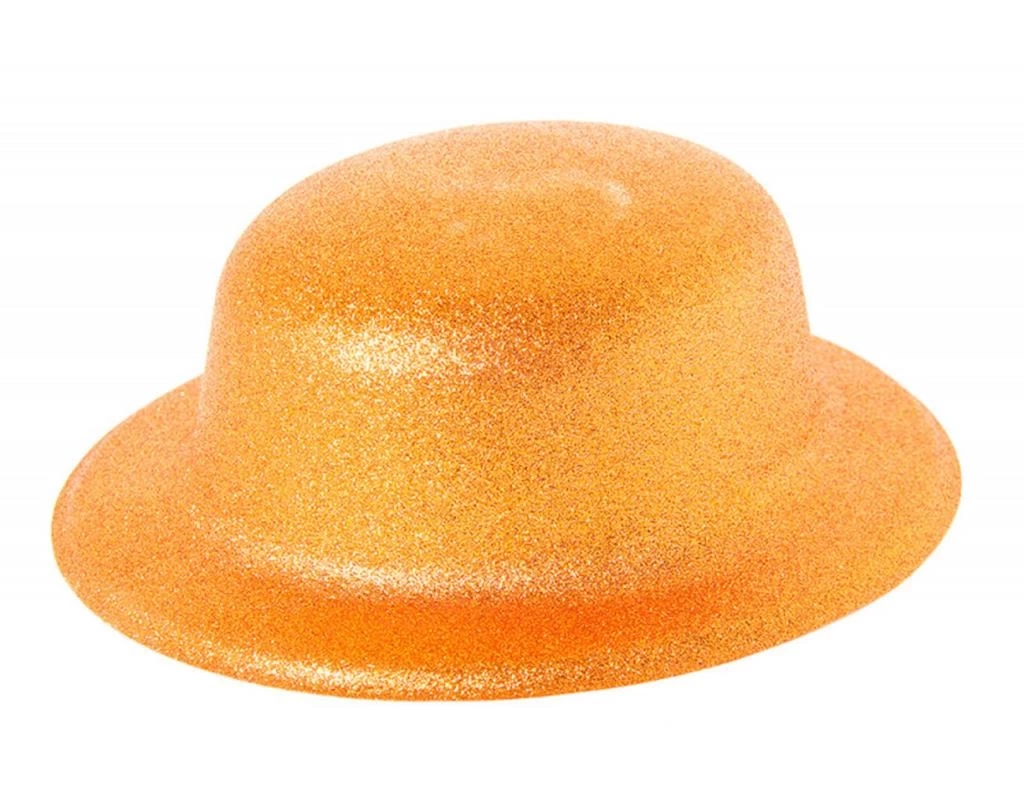 Nessiworld   Turuncu Renk Simli Melon Yuvarlak Parti Şapkası 24x26 cm