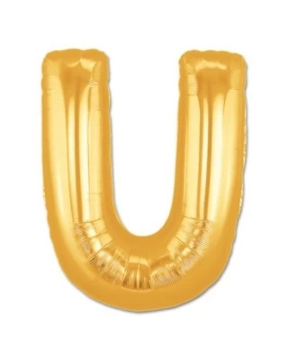 NessiWorld U Harf Folyo Balon Altın Renk  40 inç