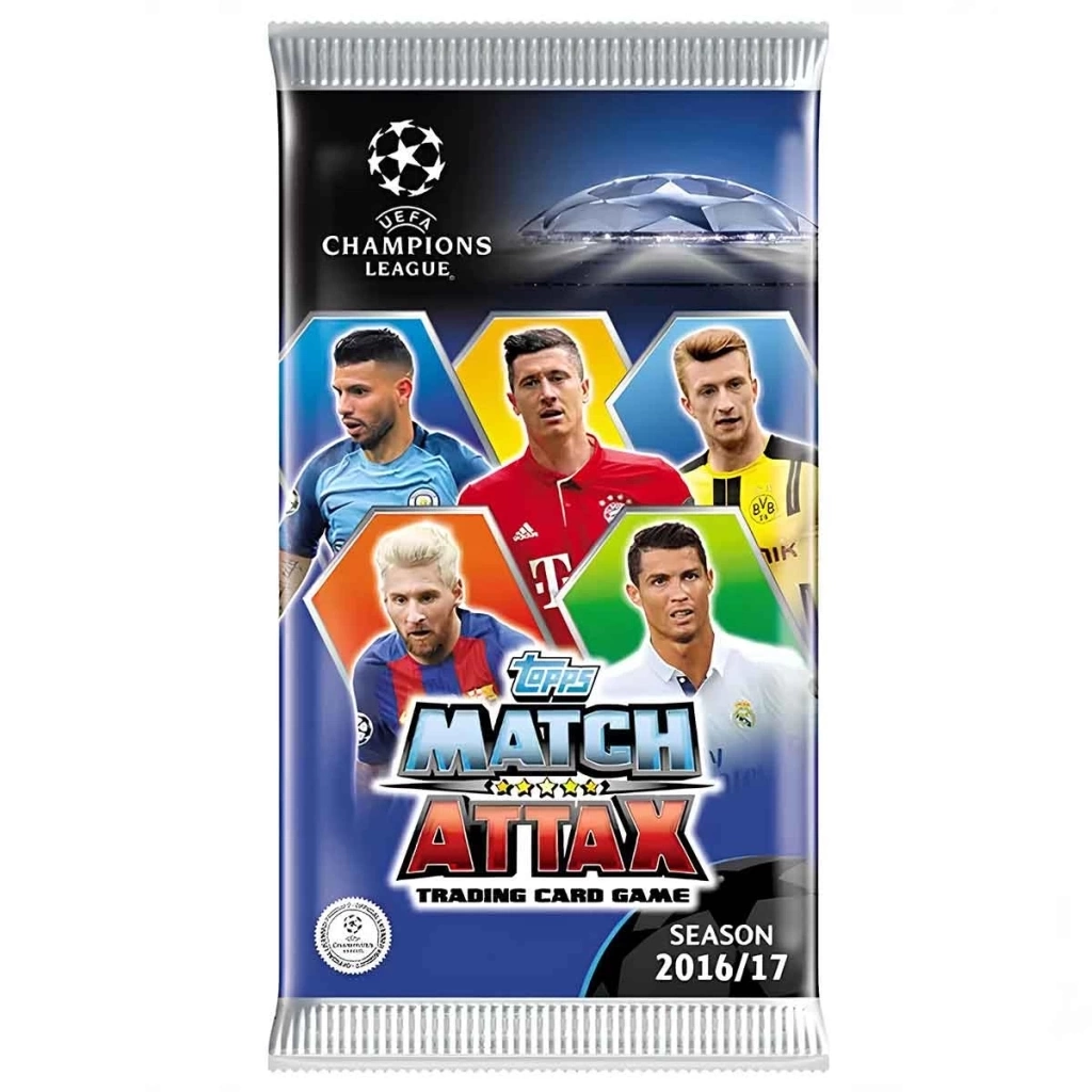 Nessiworld UEFA Şampiyonlar Ligi 16/17 Match Attax Futbolcu Kartları - 6lı Paket