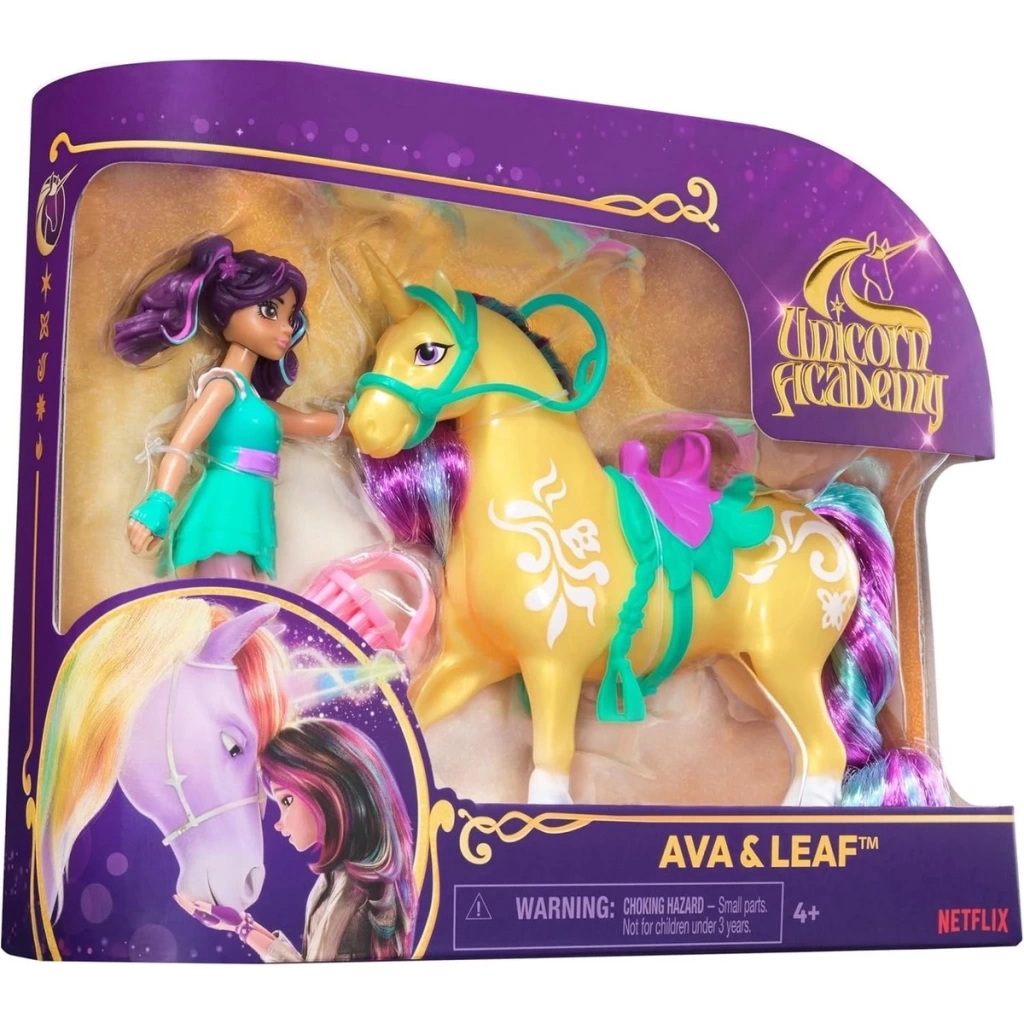 Nessiworld Unicorn Academy AVA ve Tek Boynuzlu At Leaf seti 12 cm