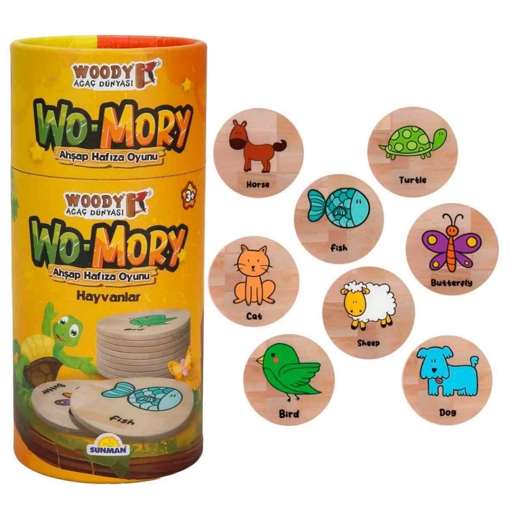 Nessiworld Woody Wo-Mory Ahşap Hafıza Oyunu