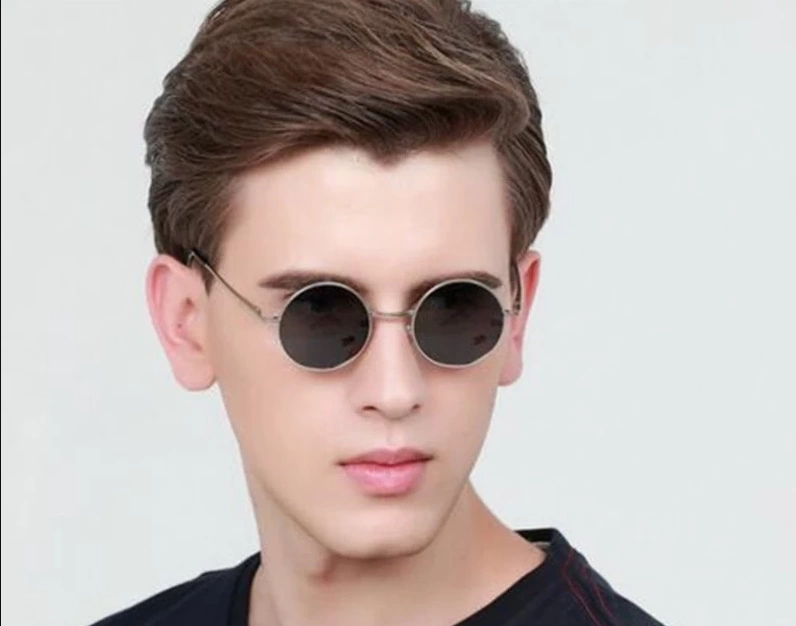 Nessiworld Yuvarlak Cam John Lennon Tarzı Gümüş Çerçeveli Siyah Gözlük