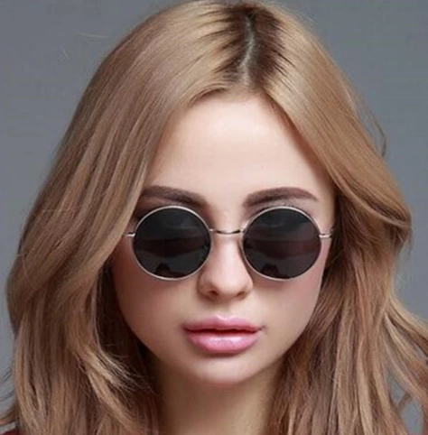 Nessiworld Yuvarlak Cam John Lennon Tarzı Gümüş Çerçeveli Siyah Gözlük