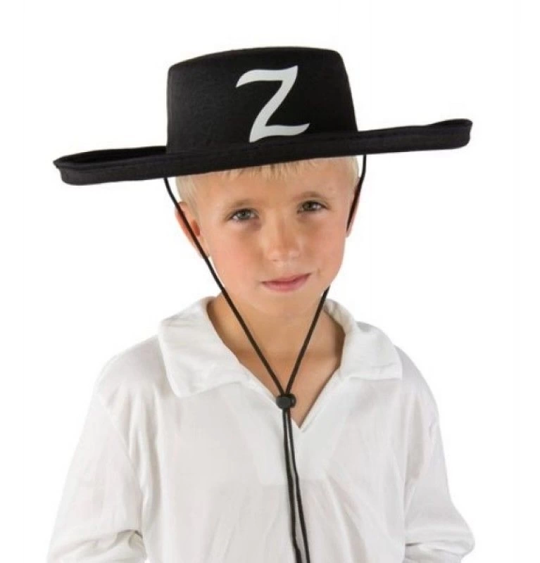 Nessiworld Z Logolu Çocuk Boy Bağcıklı Zorro Şapkası