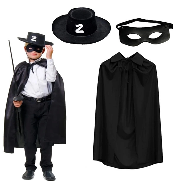Nessiworld Zorro Pelerini Şapkası ve Maske Seti Çocuk Boy