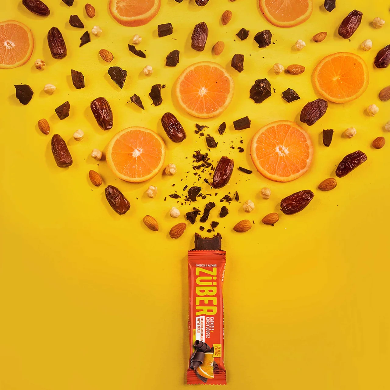 Nessiworld Züber Meyve Barı 40 Gr Kakaolu ve Portakallı