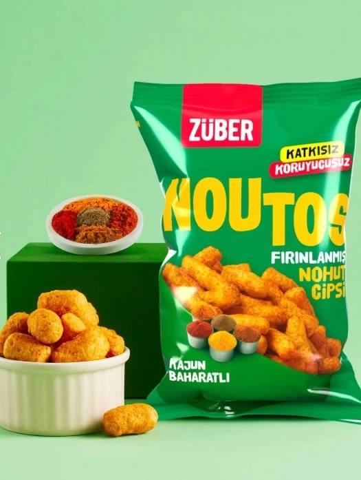Nessiworld Züber Noutos Fırın Nohut Cipsi 55 Gr Kajun Baharatlı