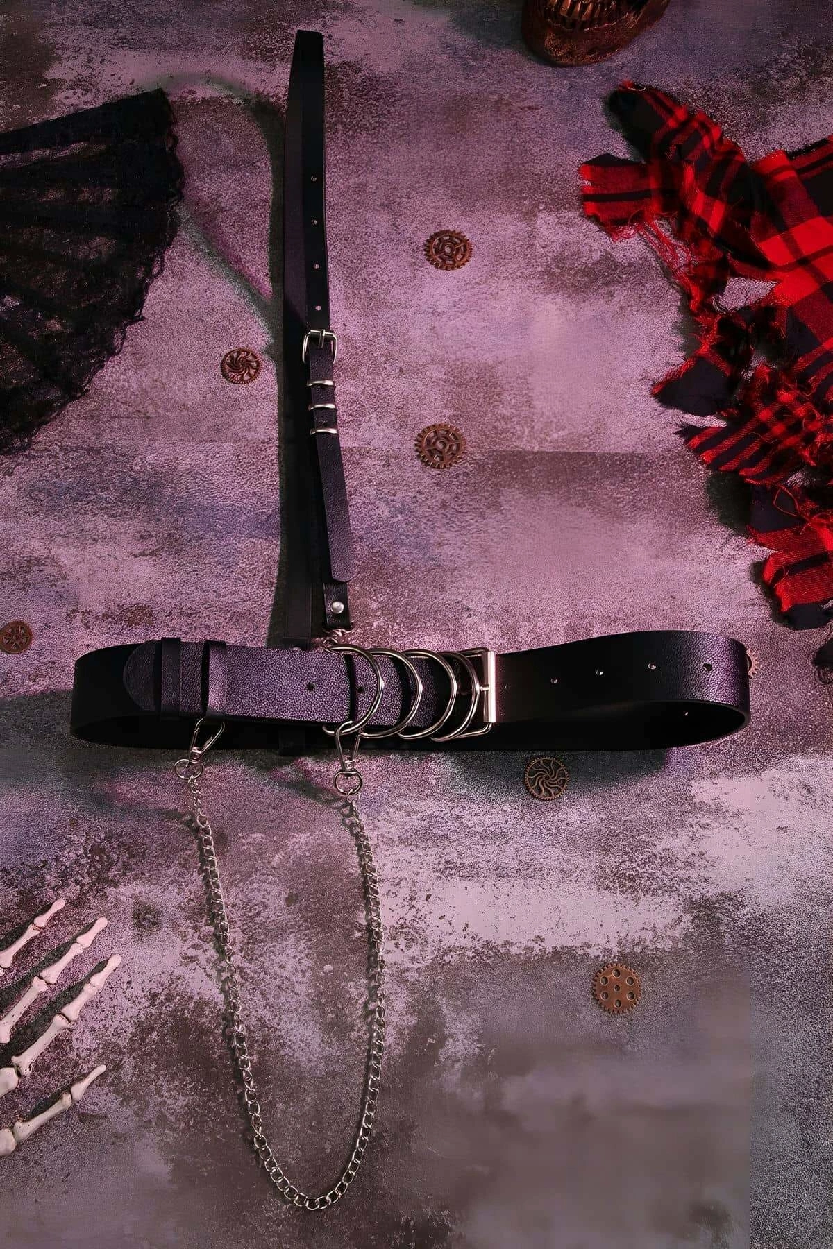 Omuzdan Tek Askılı Deri Harness - Brf939