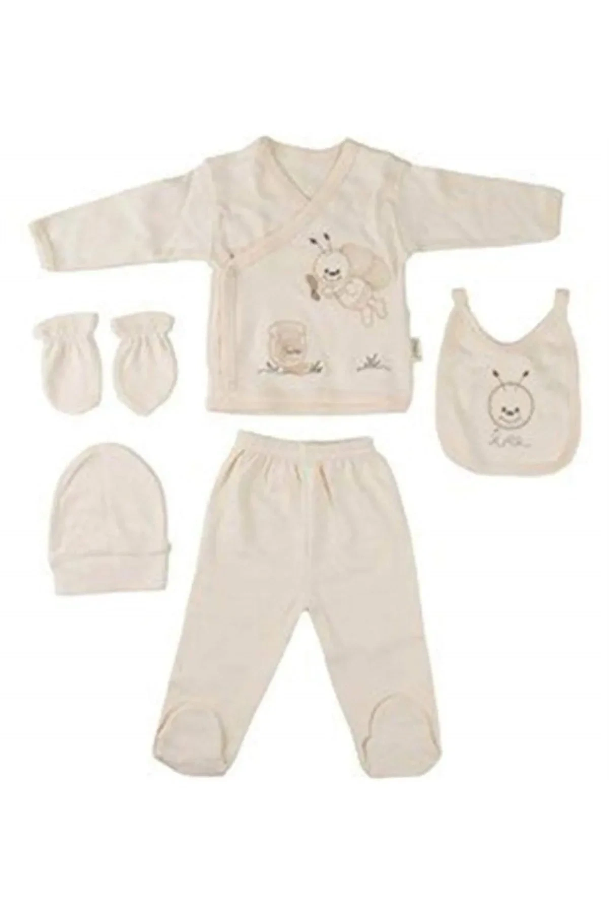 Organik % 100 Pamuk 5li Hastane Çıkış Seti