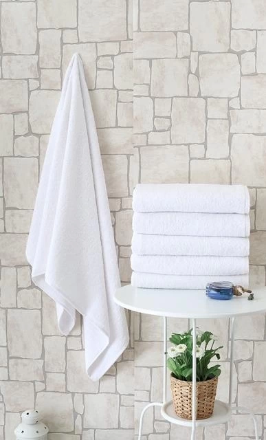 Otel Tipi 4lü 70x140 Banyo Havlusu Beyaz