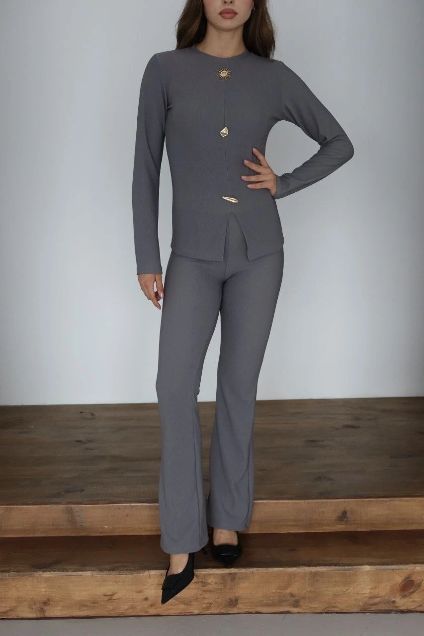 Ottoman alt üst takım gri pt510442