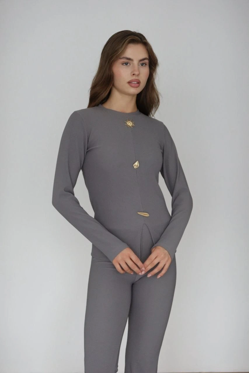 Ottoman alt üst takım gri pt510442