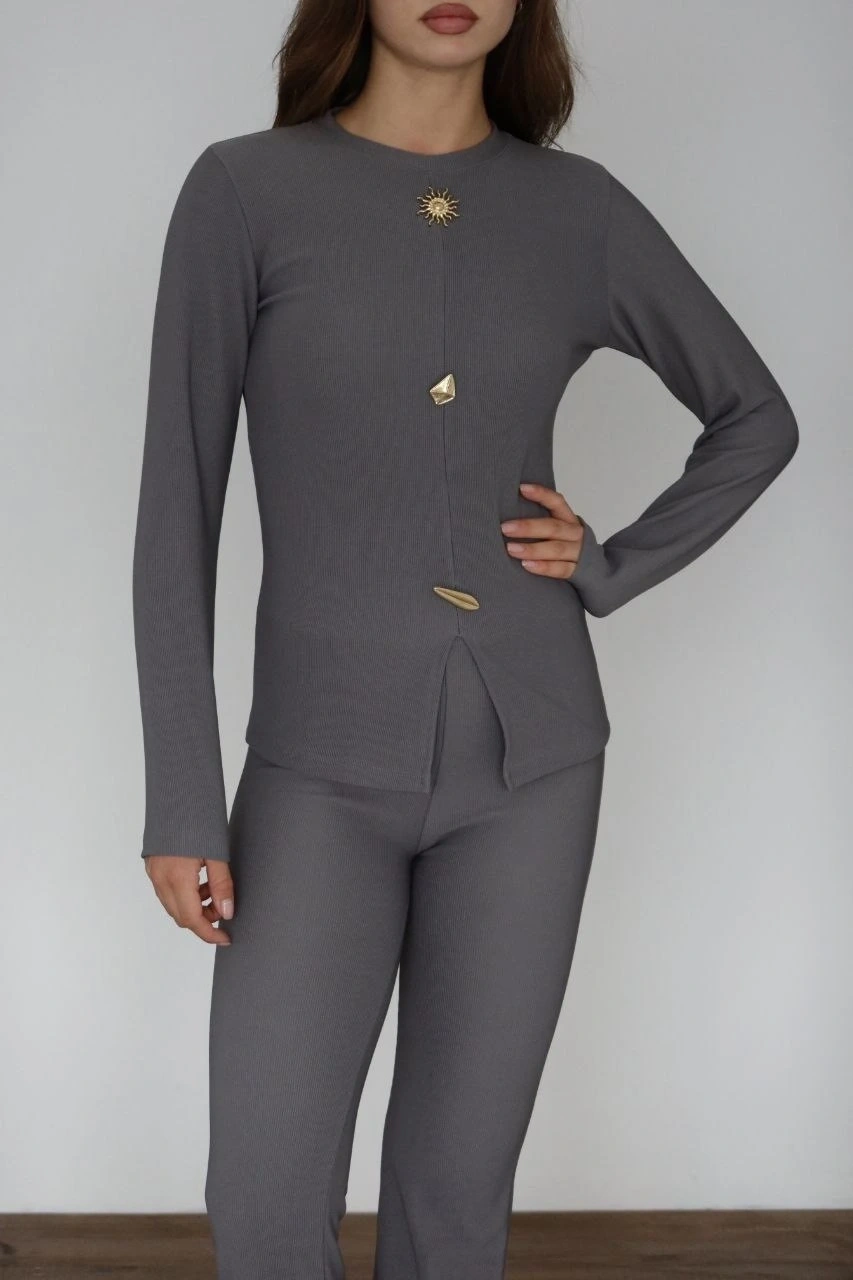 Ottoman alt üst takım gri pt510442