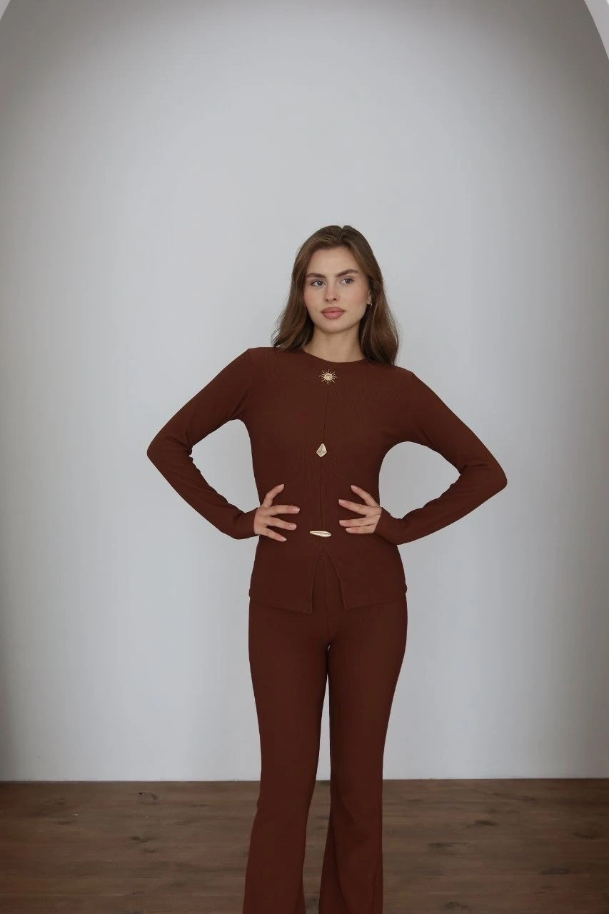 Ottoman alt üst takım kahve pt510442