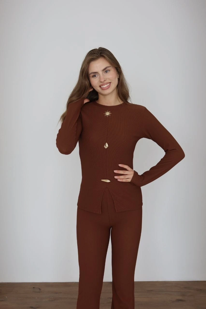 Ottoman alt üst takım kahve pt510442