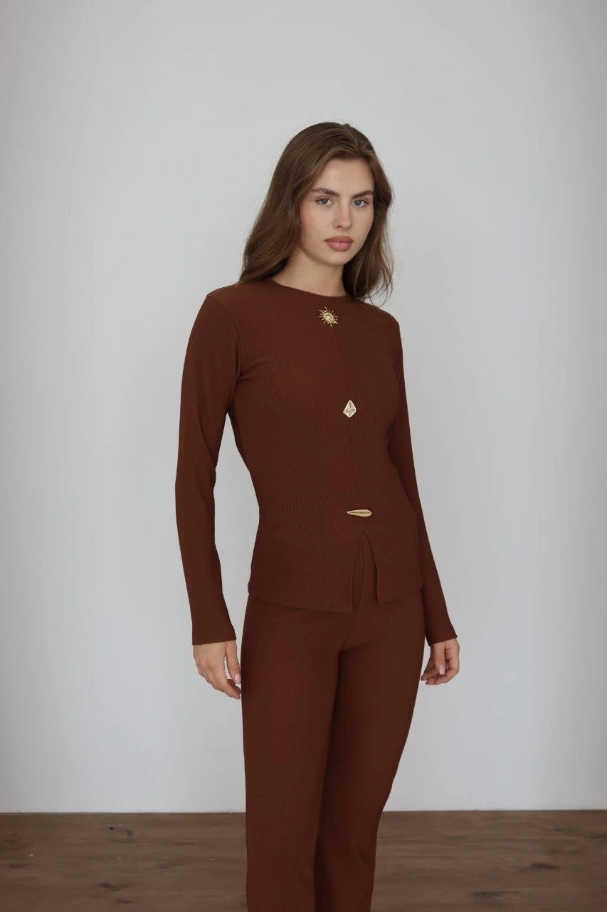 Ottoman alt üst takım kahve pt510442