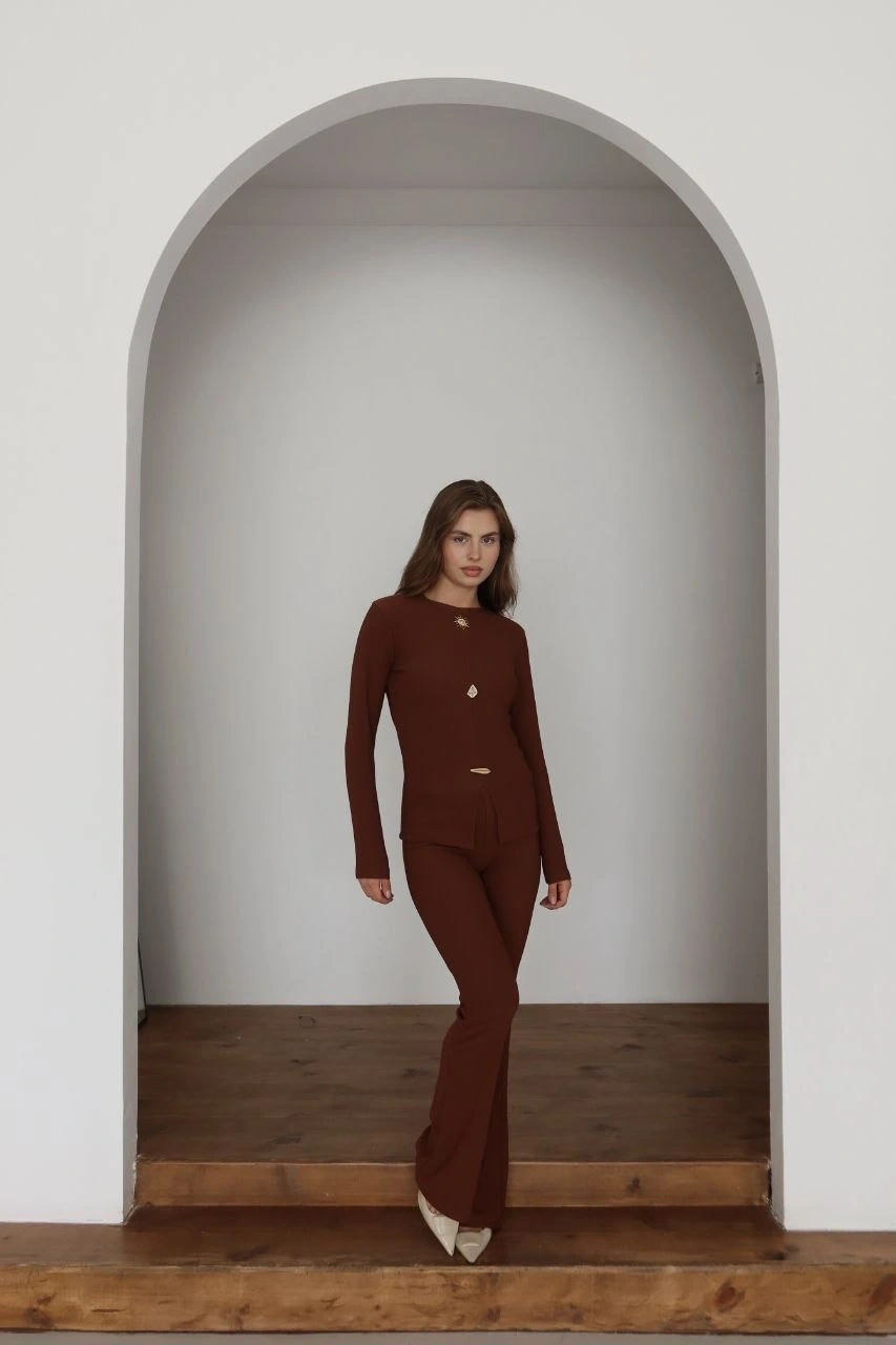 Ottoman alt üst takım kahve pt510442