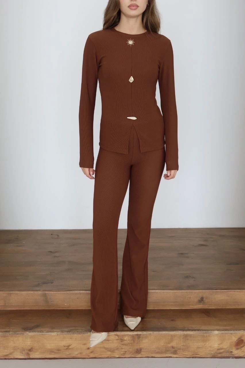 Ottoman alt üst takım kahve pt510442