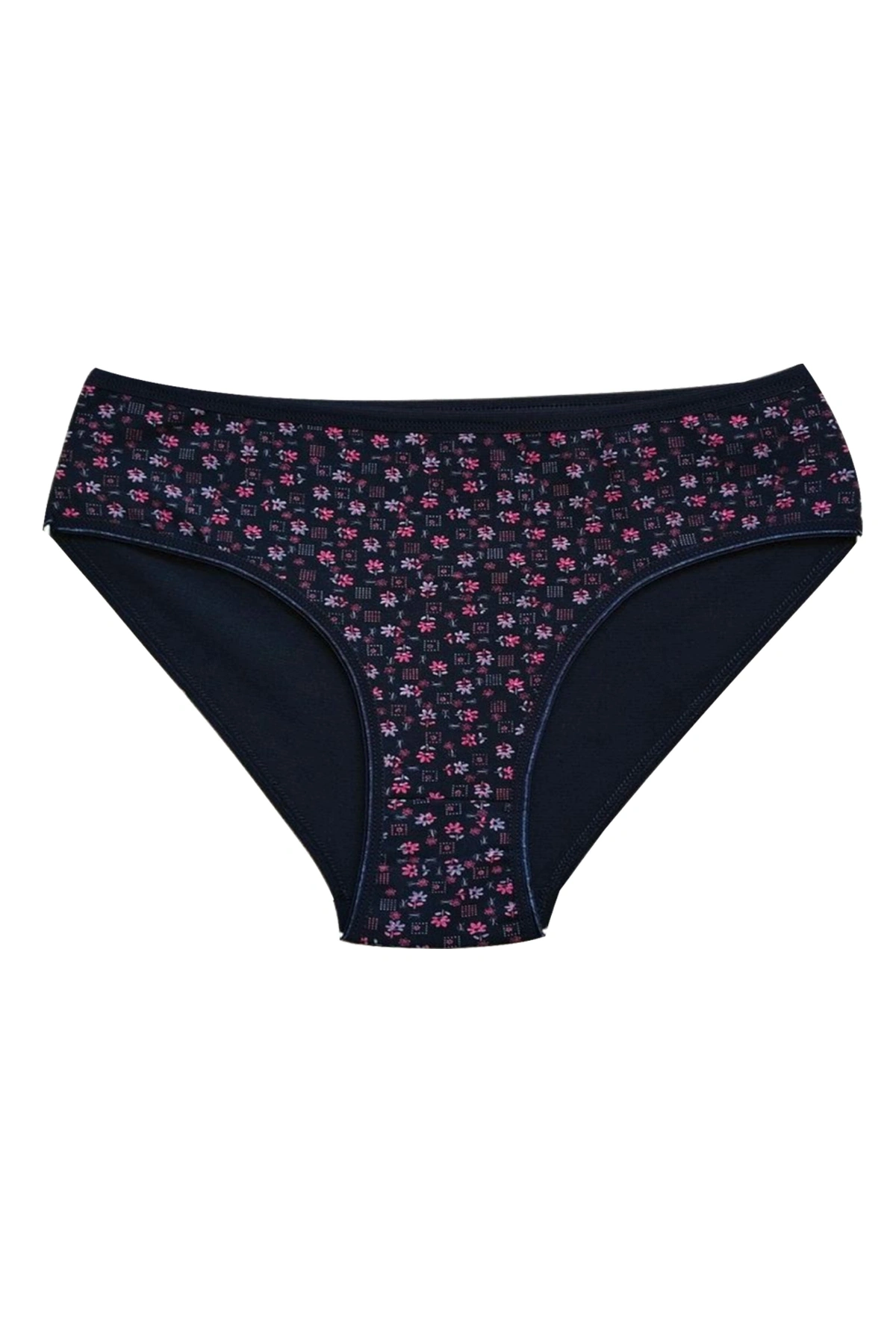 Pamuklu Geniş Kenarlı Likralı Desenli Bato Kadın Külot 3lü Paket Set2