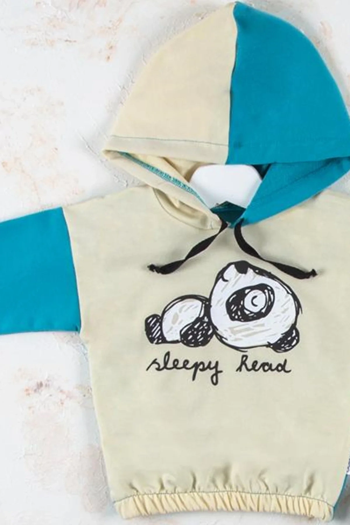 Panda Desenli Kapişonlu Erkek Bebek Takımı