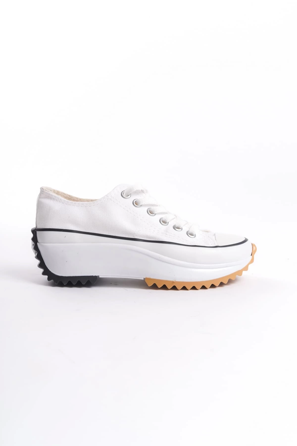 PARIS Bağcıklı Ortopedik Taban Kadın Sneaker Spor Ayakkabı  BT - Beyaz