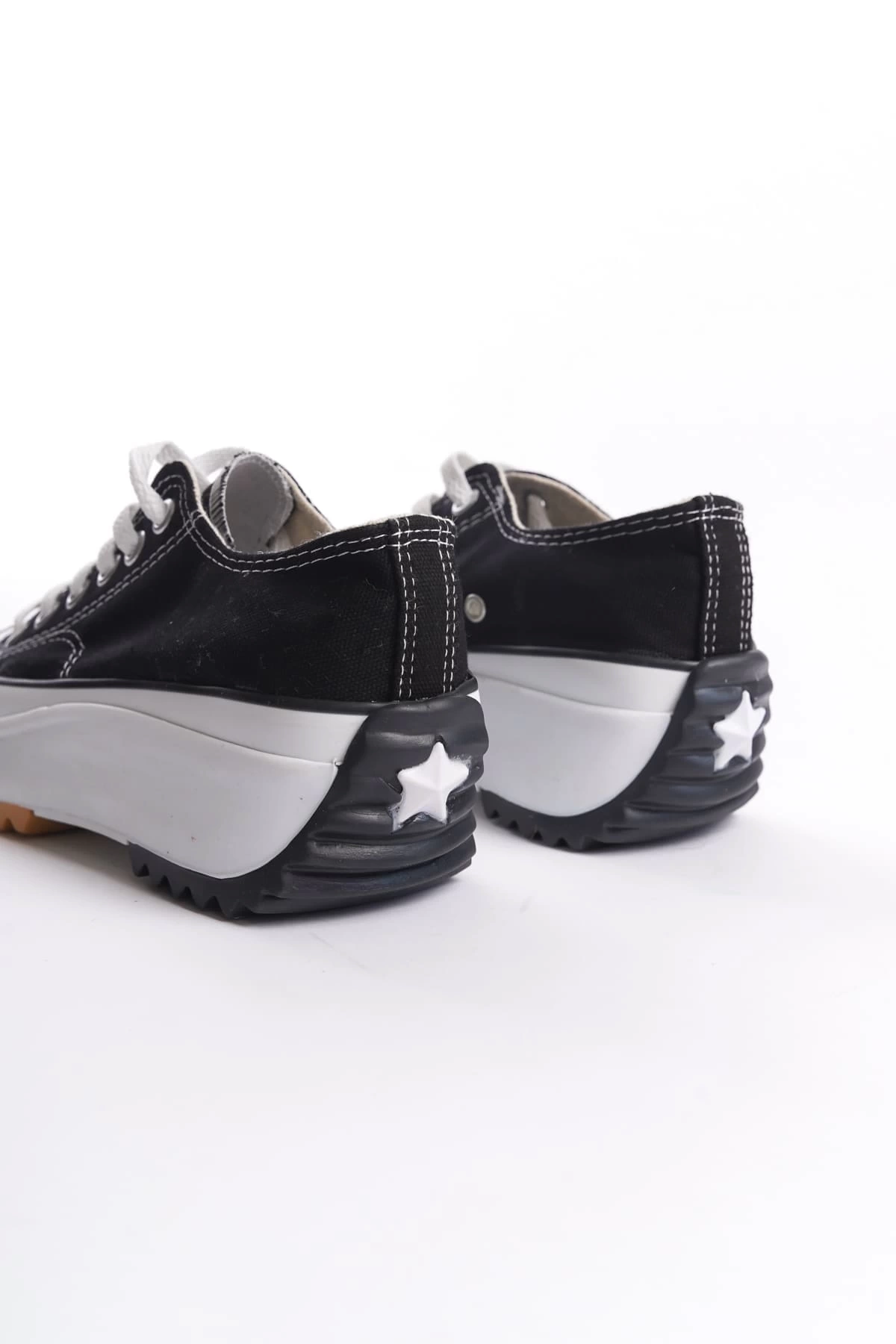 PARIS Bağcıklı Ortopedik Taban Kadın Sneaker Spor Ayakkabı  BT - Siyah