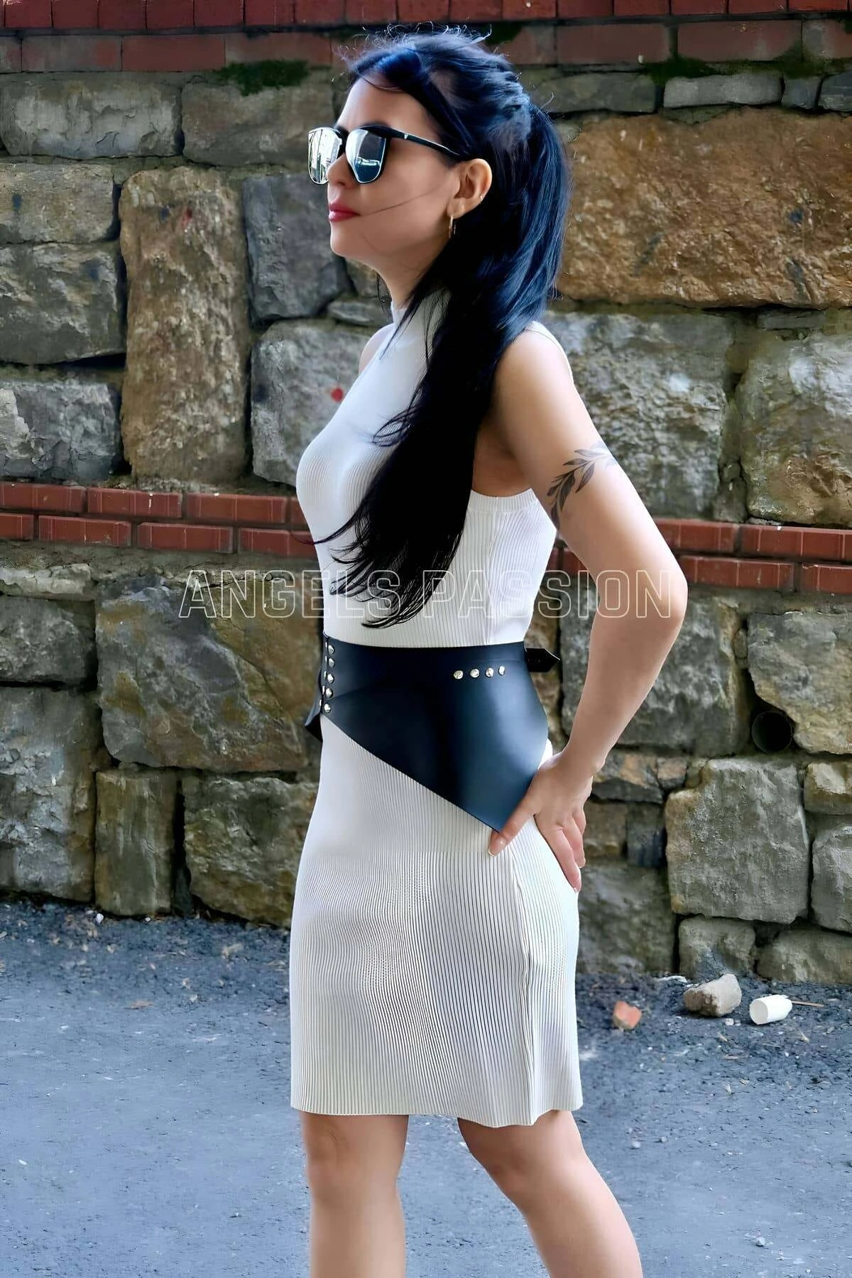 Perçin Detaylı Şık Kadın Kemer, Tarz Kadın Kemer, Elbise Üstü Deri Korse Kemer - Brf873