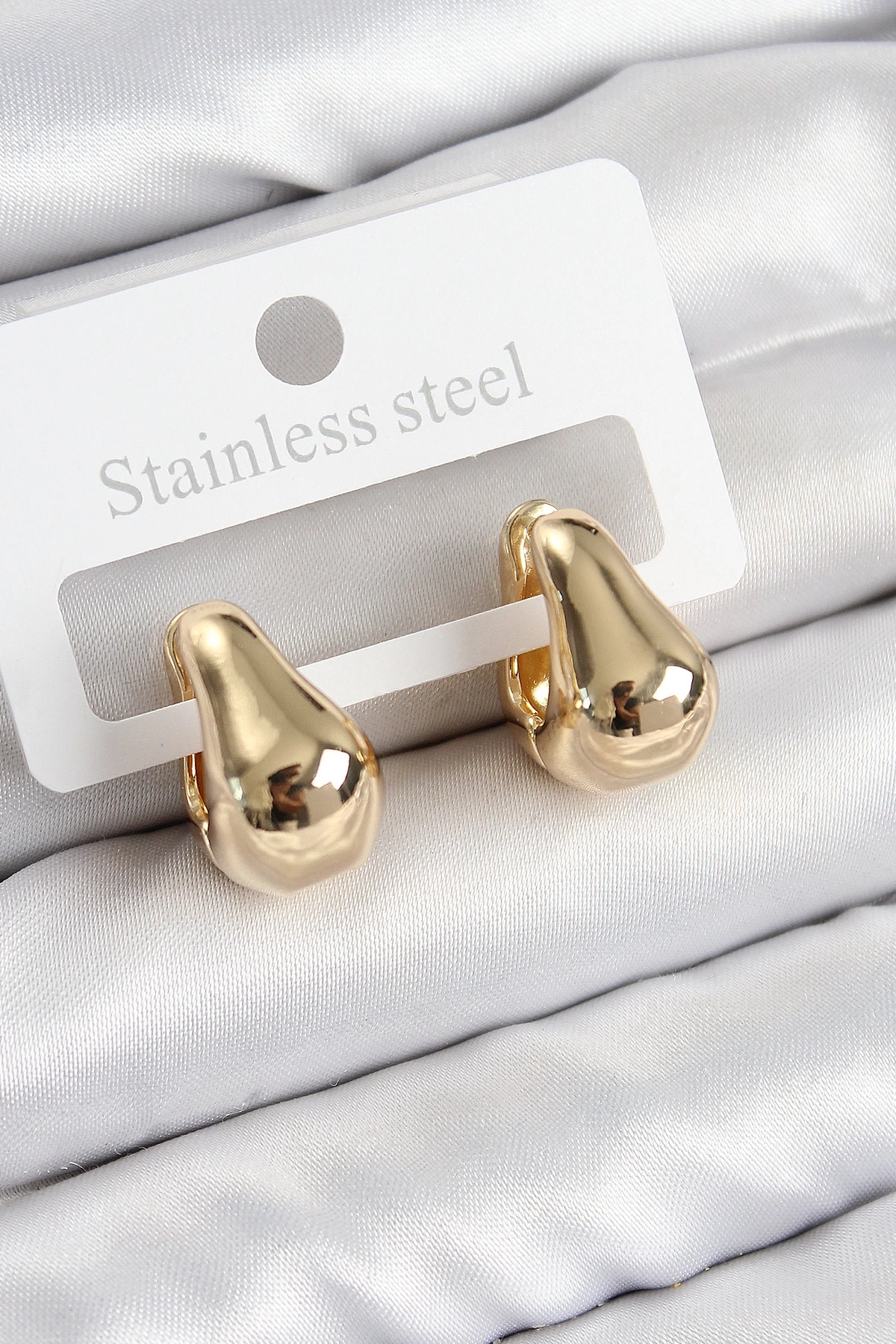 Pirinç Halka Model Gold Renk Kadın Küpe