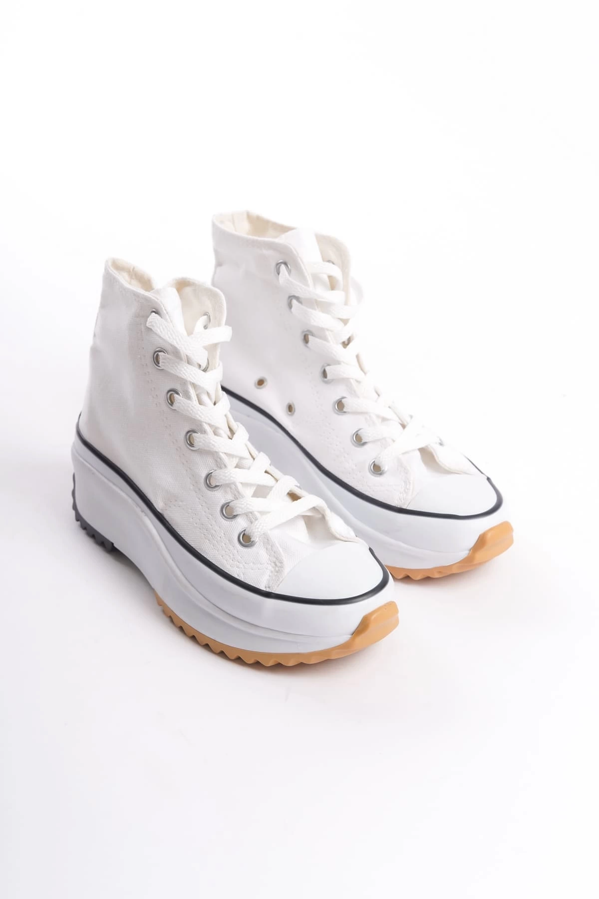 ROMA Bağcıklı Ortopedik Taban Kadın Sneaker Spor Ayakkabı BT - Beyaz