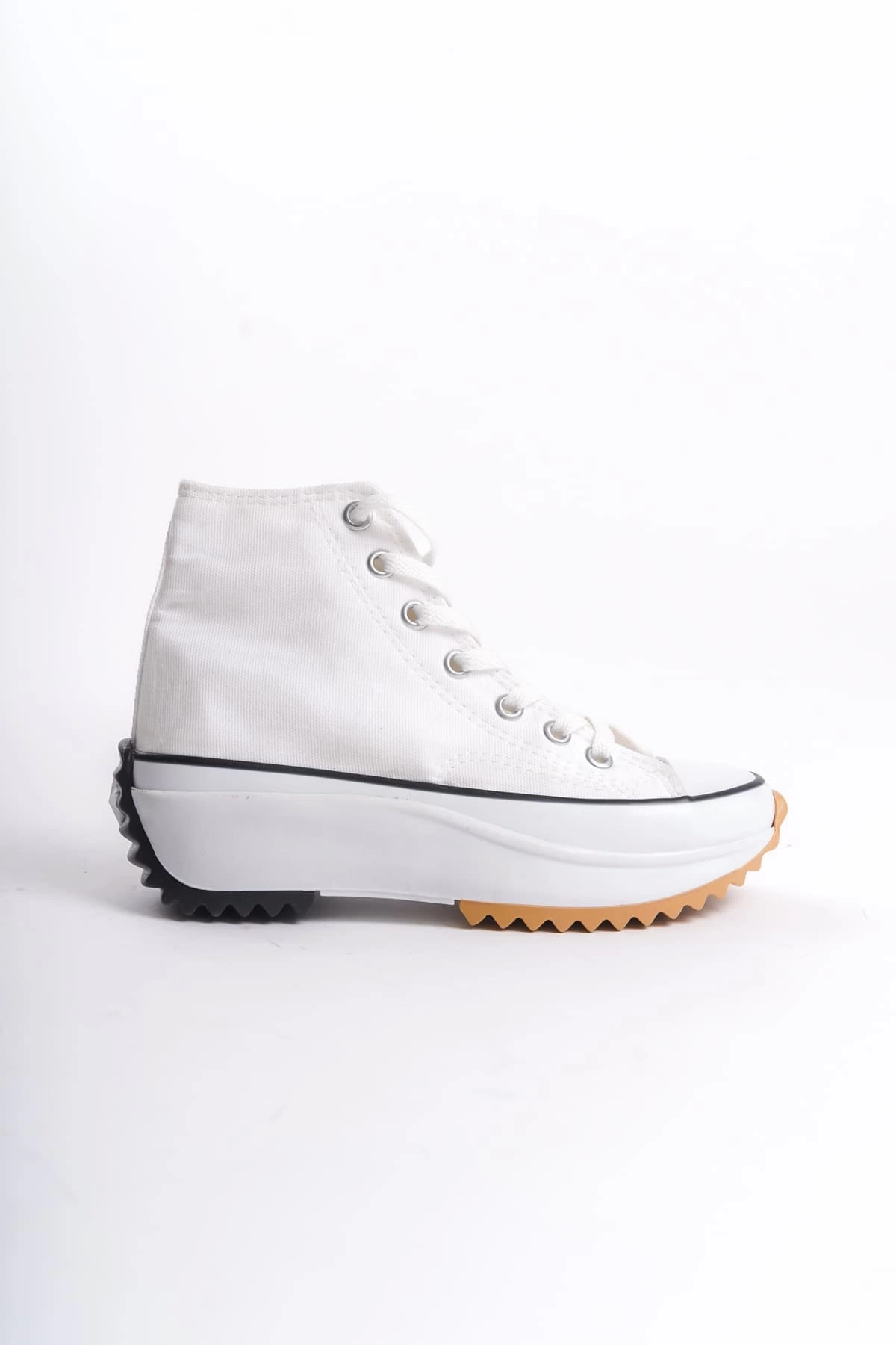 ROMA Bağcıklı Ortopedik Taban Kadın Sneaker Spor Ayakkabı BT - Beyaz