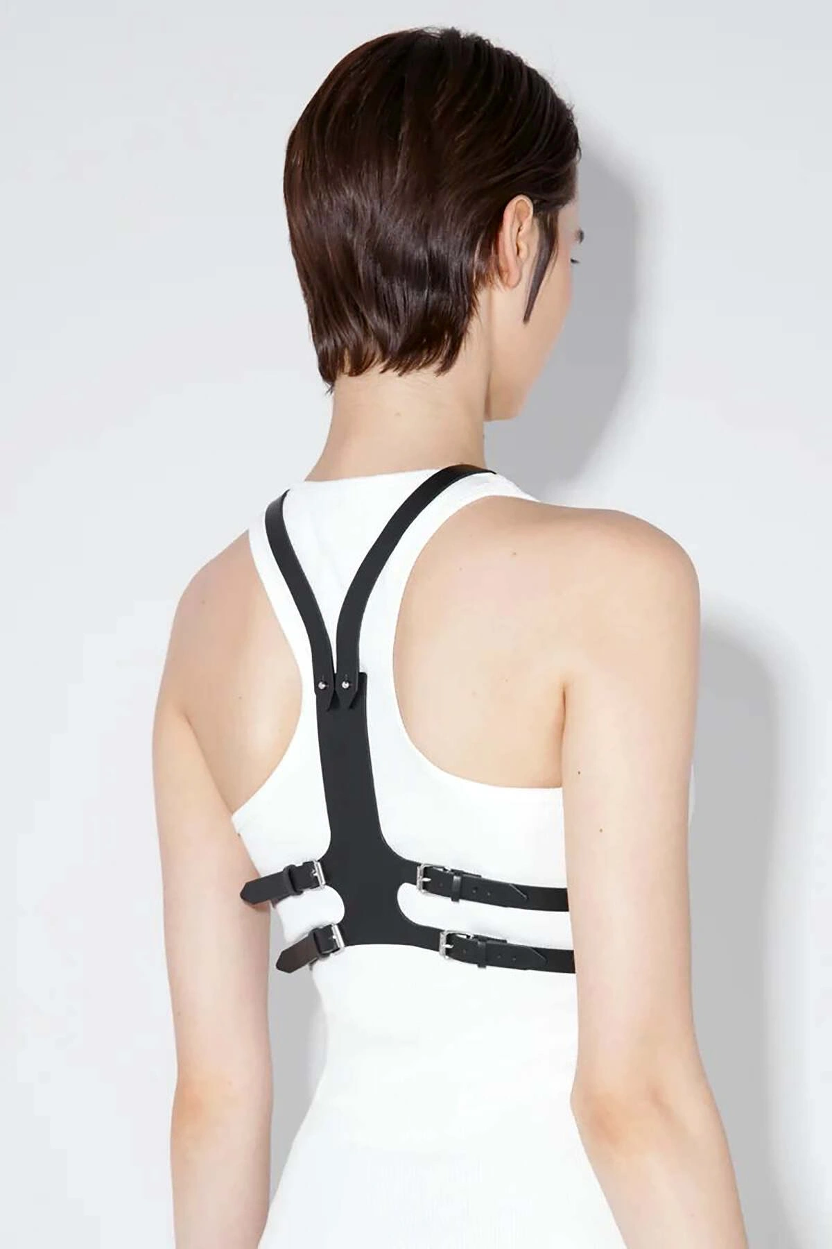 Seksi Deri Göğüs Harness - Brf1374
