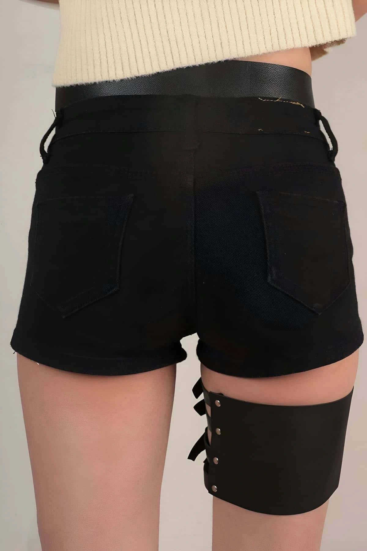 Seksi Deri Jartiyer Aksesuarı - Brf1173