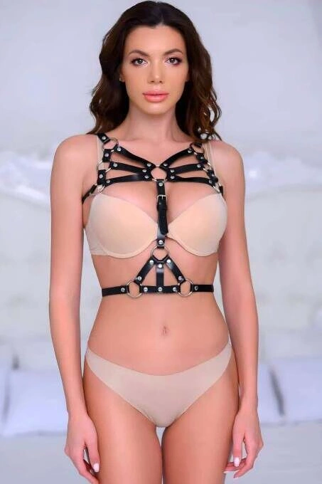 Seksi Fantazi Deri Göğüs Üzeri Harness - Brf1053