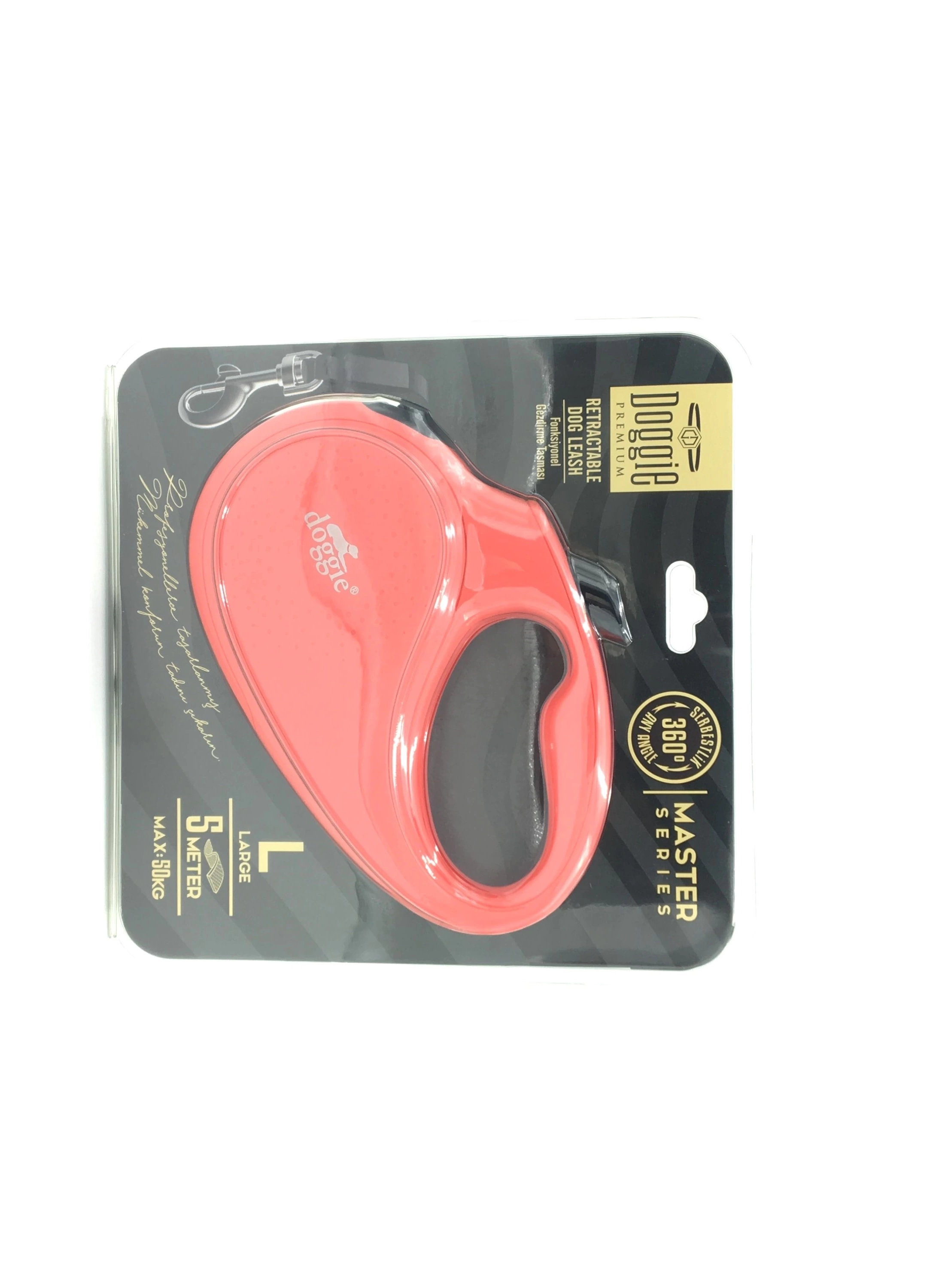 Seri Otomatik Makaralı Köpek Gezdirme 15 kg / 5 M Pembe
