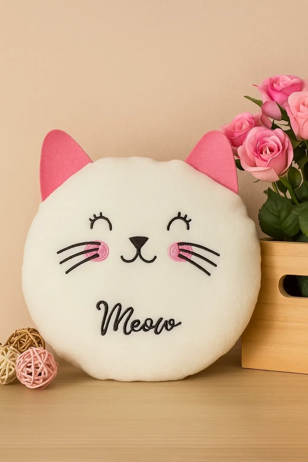 Sevimli Kedi Orta Boy Bebek Çocuk Yastık