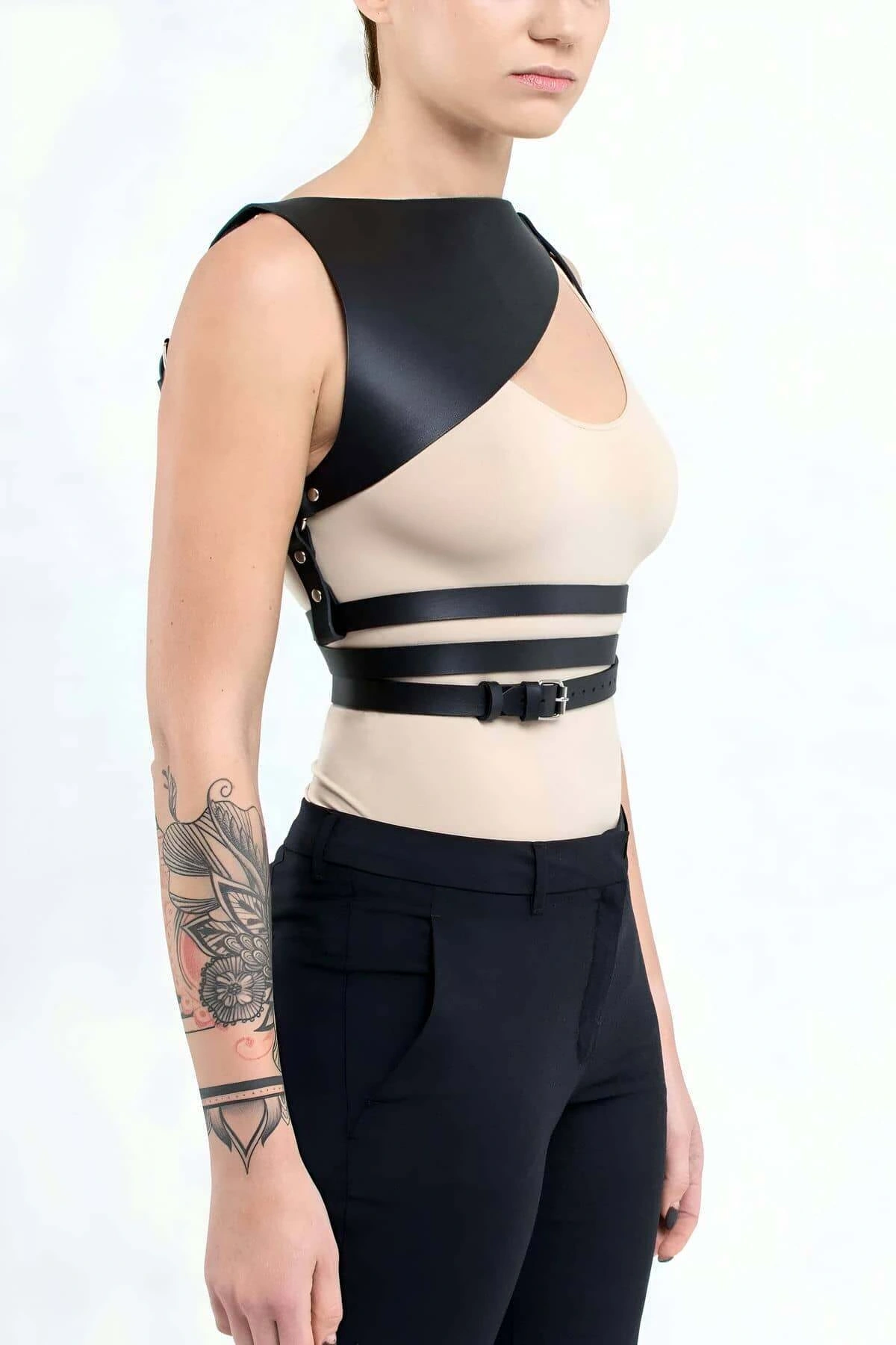 Sık Deri Seksi Göğüs Harness - Brf903