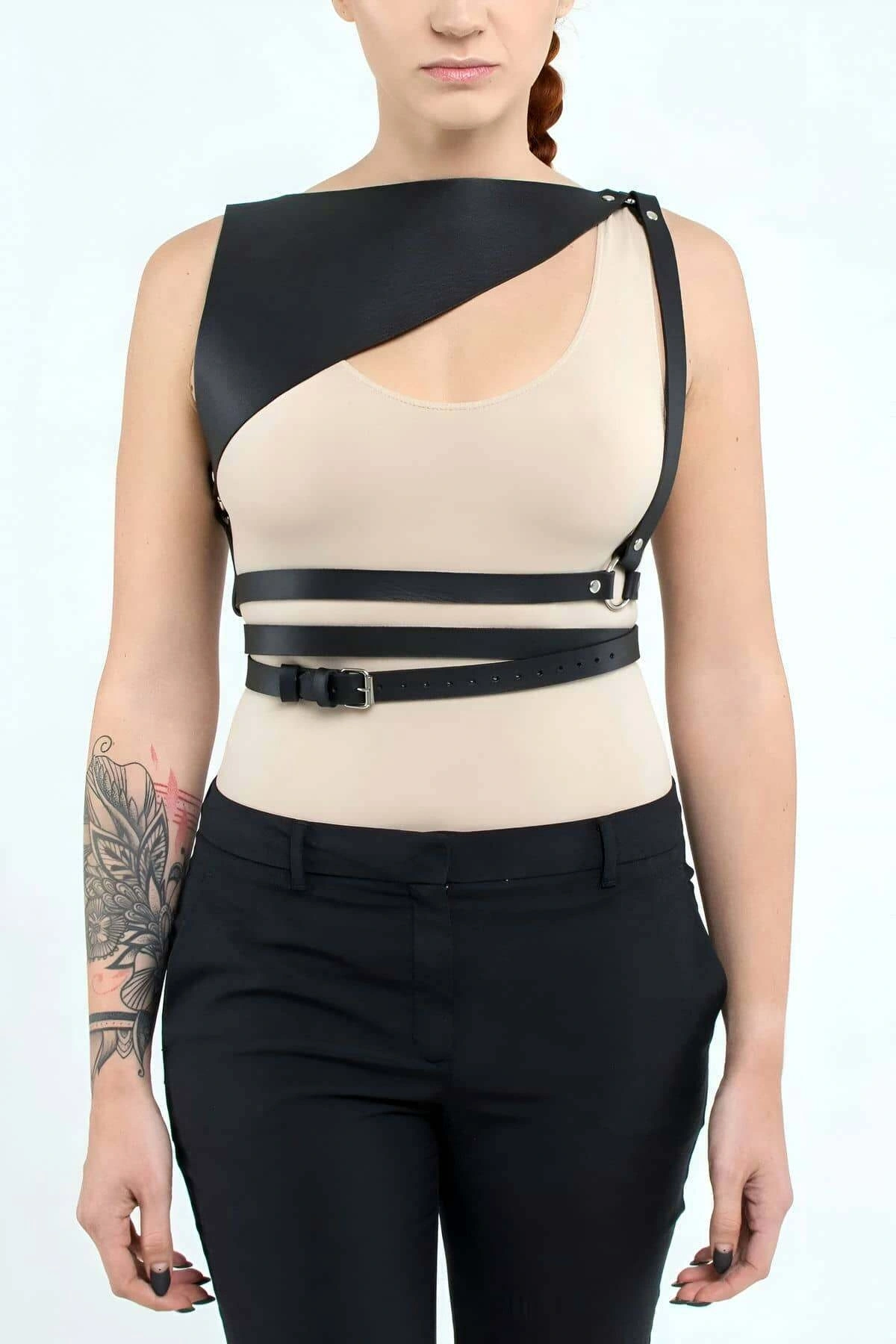 Sık Deri Seksi Göğüs Harness - Brf903