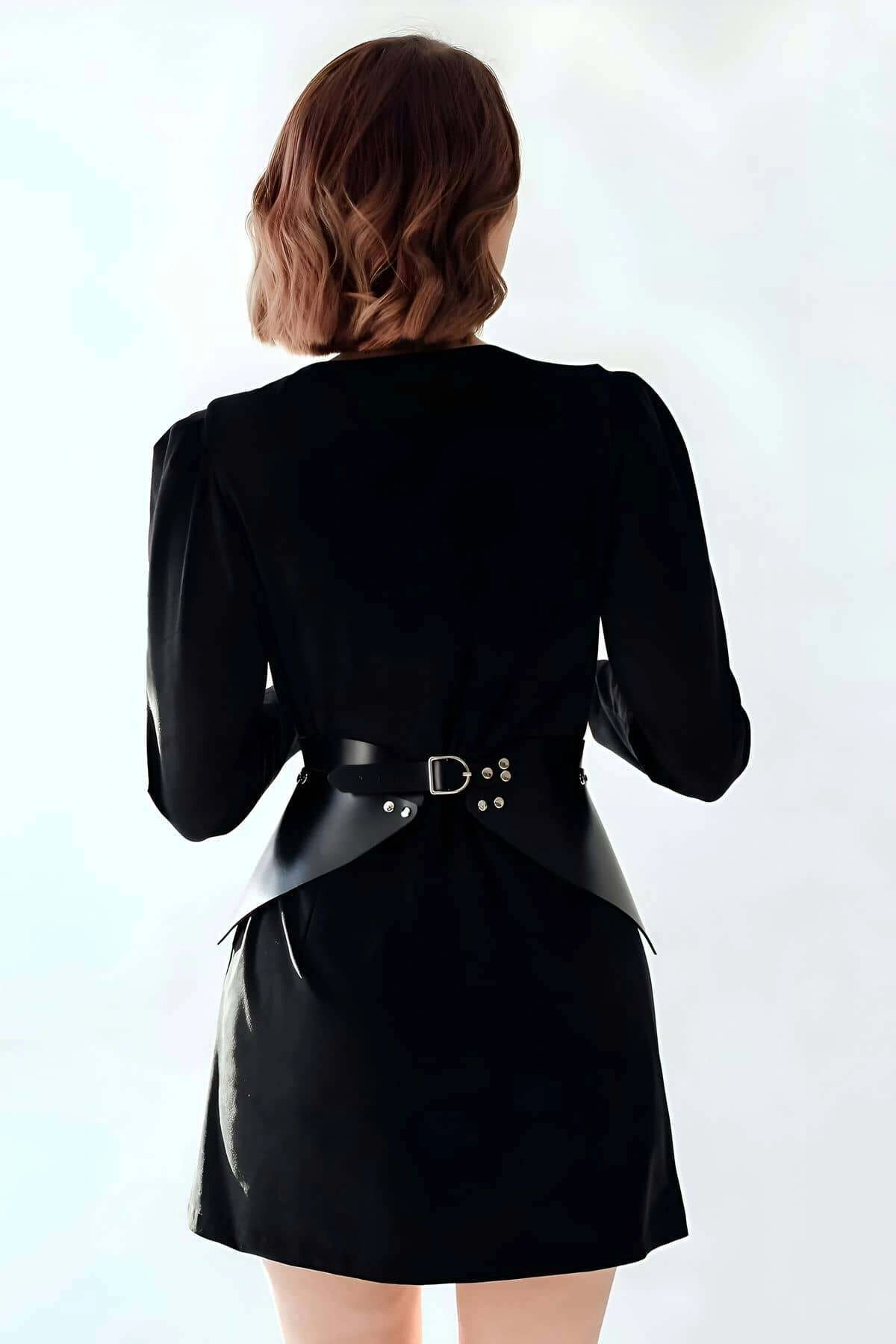 Şık Kadın Kemer, Tarz Kadın Kemer, Elbise Üstü Deri Korse Kemer - Brf873