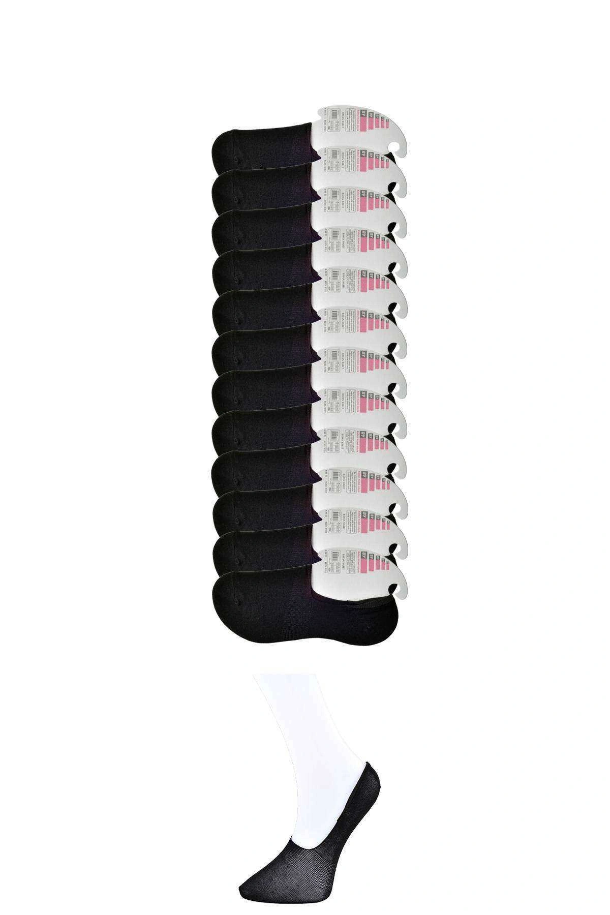 Siyah Kadın Babet Çorap 12 Çift