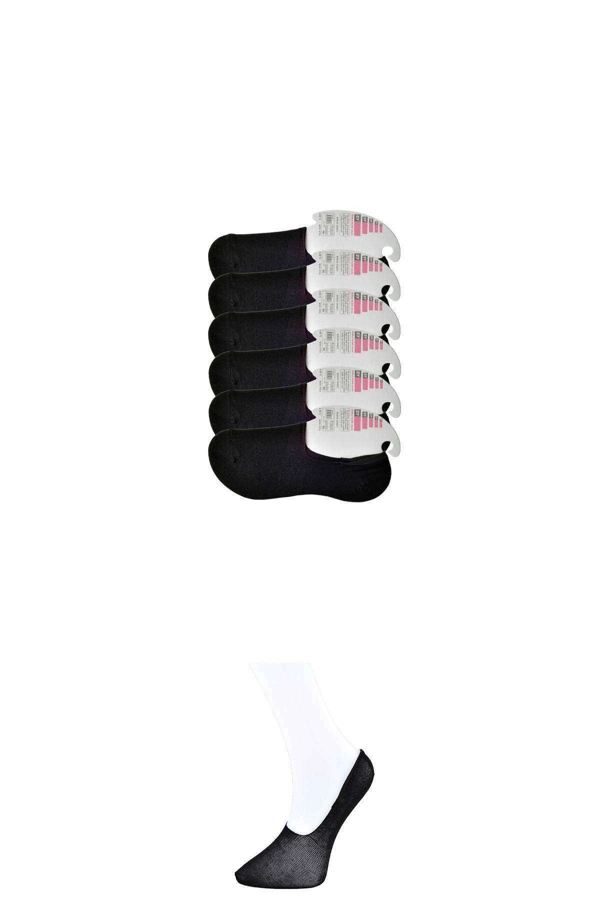 Siyah Kadın Babet Çorap 6 Çift